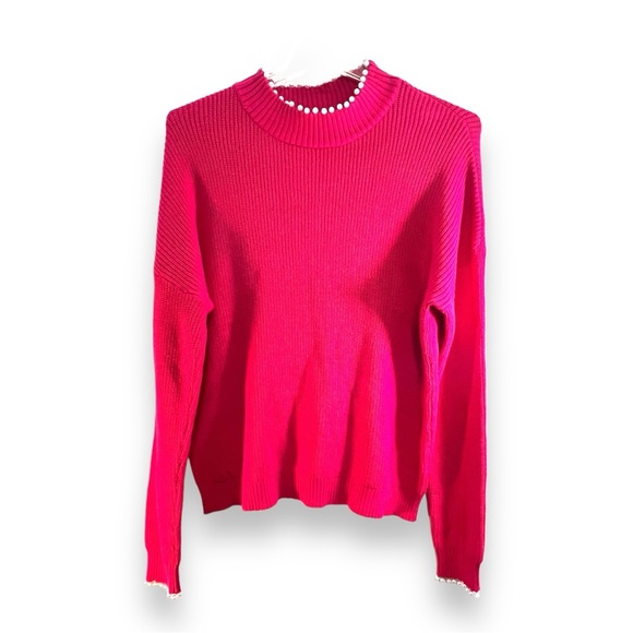 BELLDINI Pink Pearl Embellished sweater NWOT SZ  XL - Picture 9 of 10